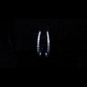 Diamond hoop earrings 3.25 total cts.